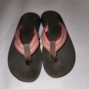 Chaco Flip Flop Thongs Sz 7 Ecotread Red